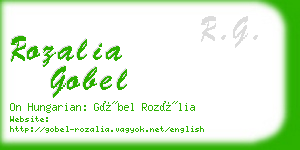 rozalia gobel business card